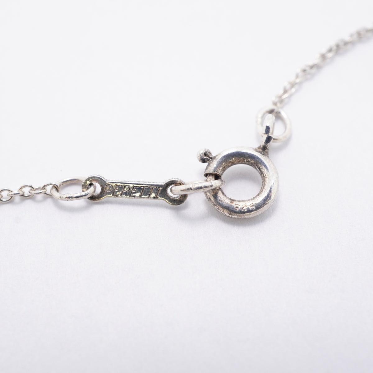 【6jgb0740-k】ティファニー ネックレス ビーン シルバー925【中古】レディース