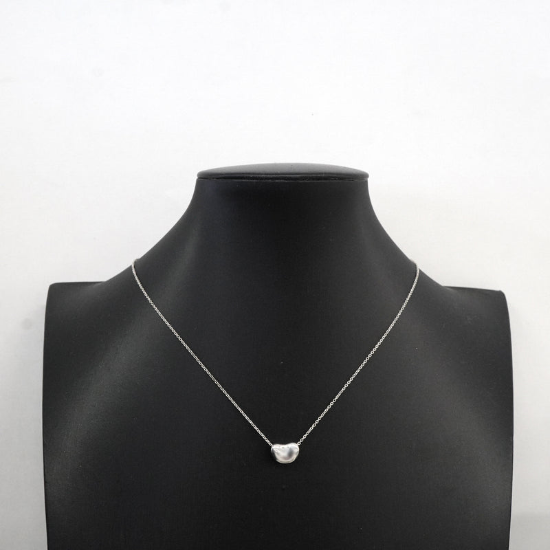 【6jgb0740-k】ティファニー ネックレス ビーン シルバー925【中古】レディース