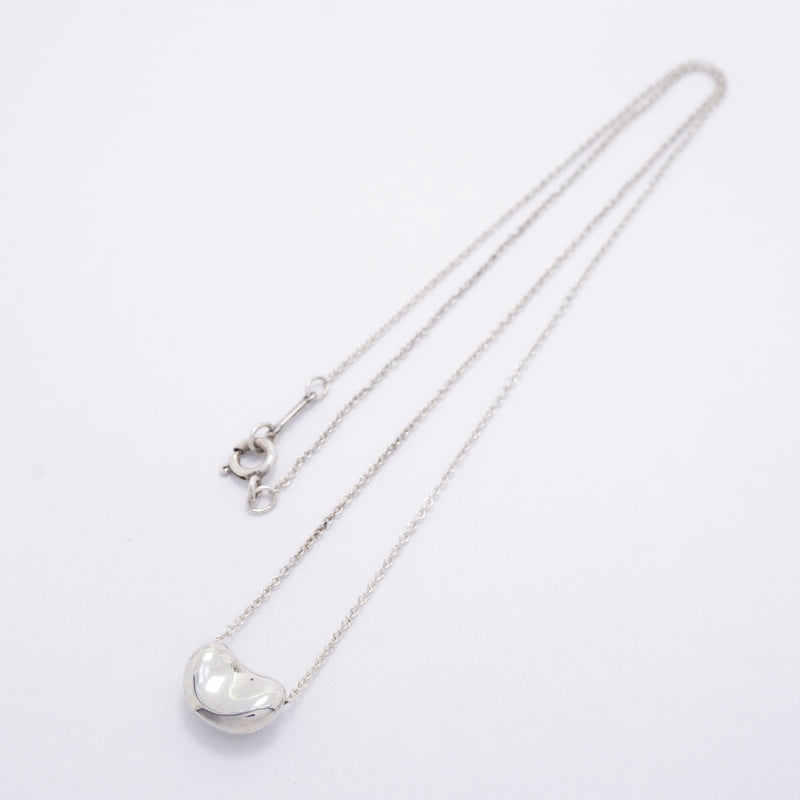 【6jgb0740-k】ティファニー ネックレス ビーン シルバー925【中古】レディース
