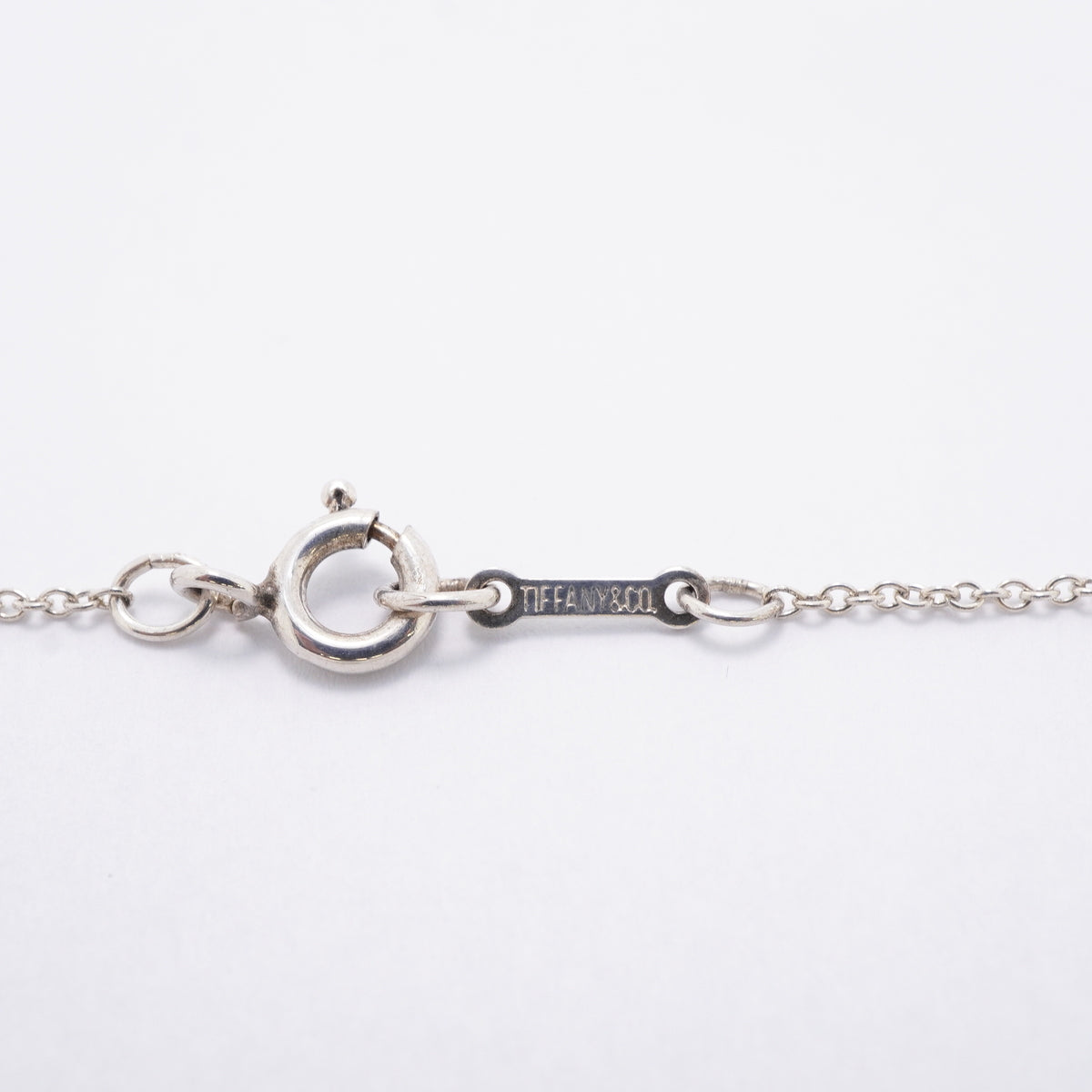 【6jgb0740-k】ティファニー ネックレス ビーン シルバー925【中古】レディース