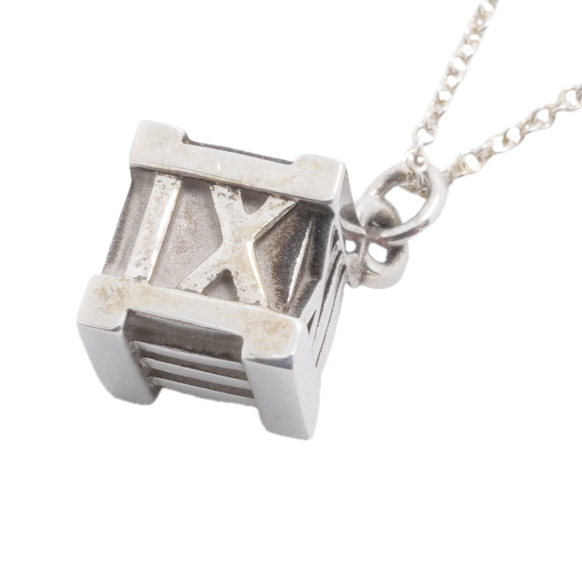 【6jgb0741-k】ティファニー ネックレス アトラス キューブ シルバー925【中古】メンズ レディース ユニセックス