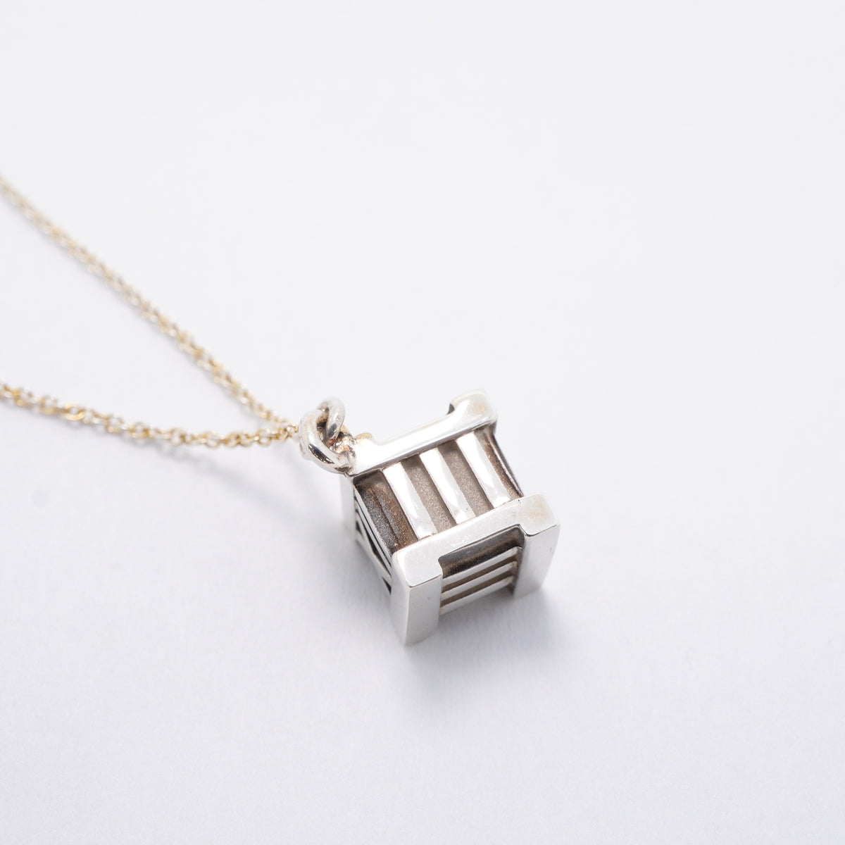 【6jgb0741-k】ティファニー ネックレス アトラス キューブ シルバー925【中古】メンズ レディース ユニセックス