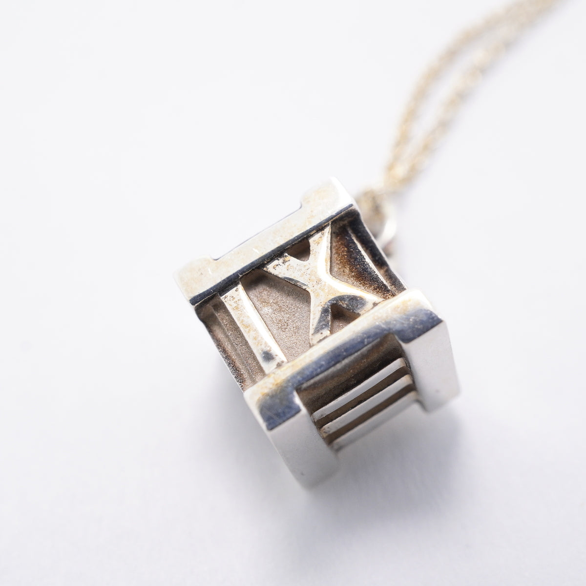 【6jgb0741-k】ティファニー ネックレス アトラス キューブ シルバー925【中古】メンズ レディース ユニセックス