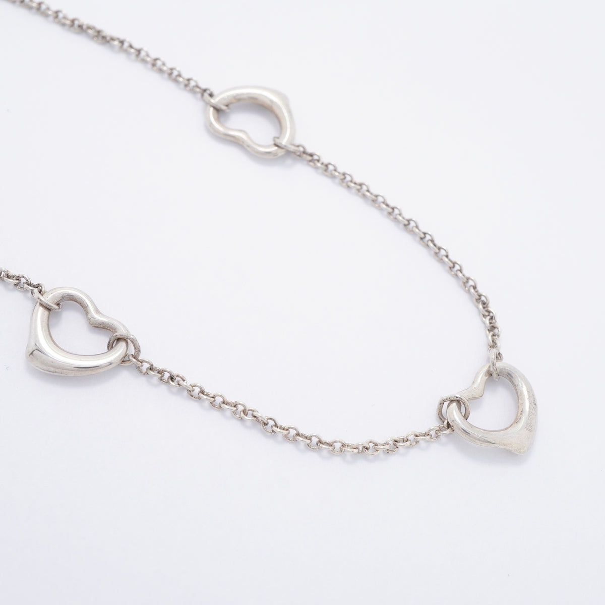 【6jgb0743-k】ティファニー ネックレス オープンハート 3P シルバー925【中古】レディース