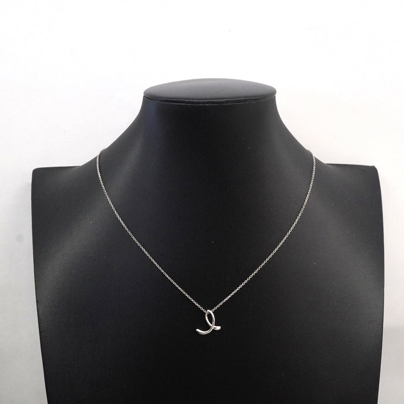 【6jgb0744-k】ティファニー ネックレス イニシャルe シルバー925【中古】レディース