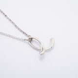 【6jgb0744-k】ティファニー ネックレス イニシャルe シルバー925【中古】レディース