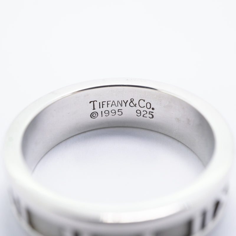 【6jgb0747-k】ティファニー リング アトラス シルバー925 18.5号【中古】メンズ