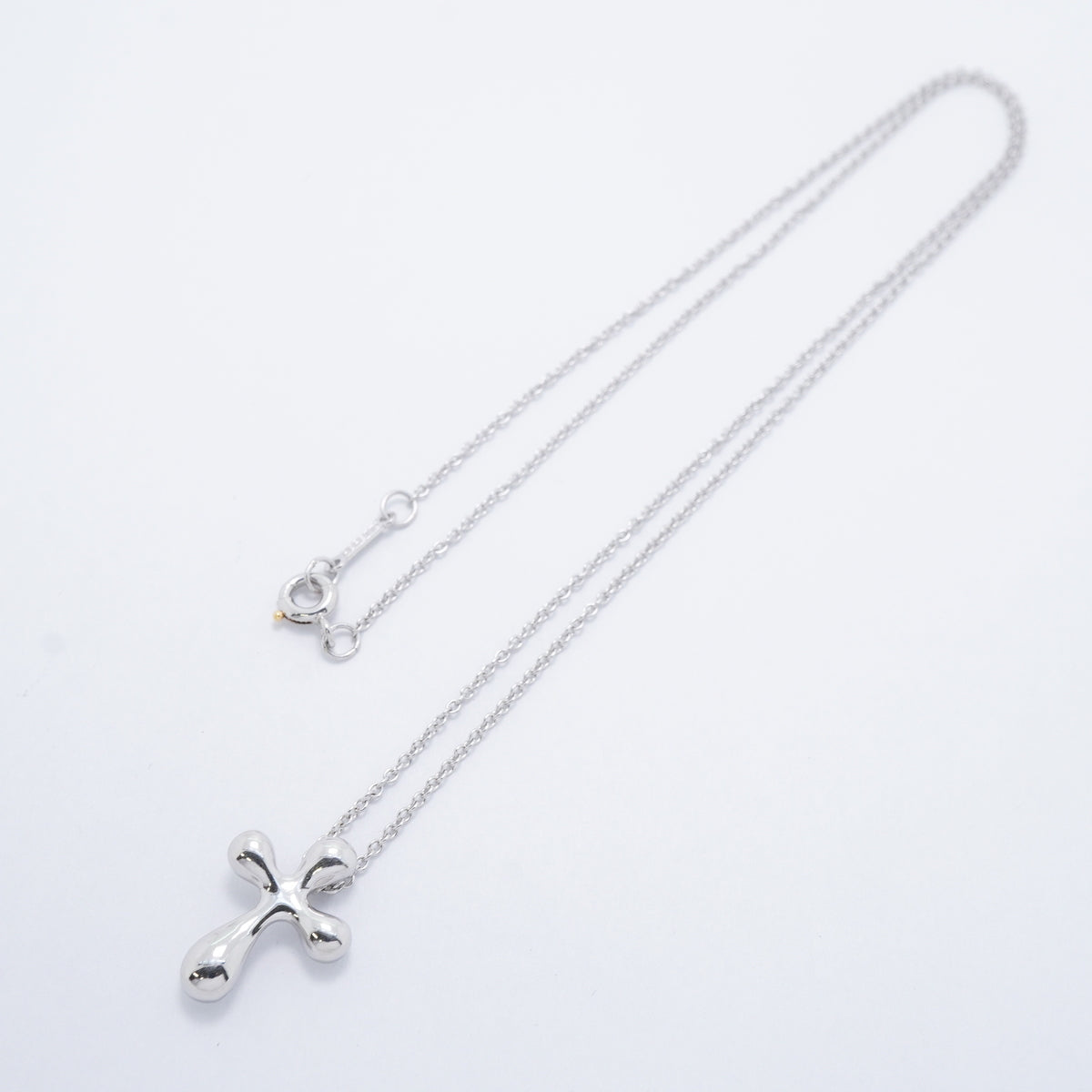 【6jgb0749】ティファニー ネックレス スモールクロス Pt950 プラチナ【中古】レディース