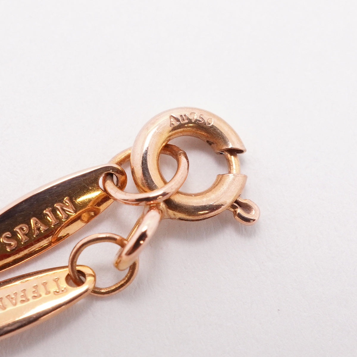 【6jgb0751】ティファニー ネックレス バイザヤード 1PD K18PG ピンクゴールド ダイヤモンド 0.10ct【中古】レディース