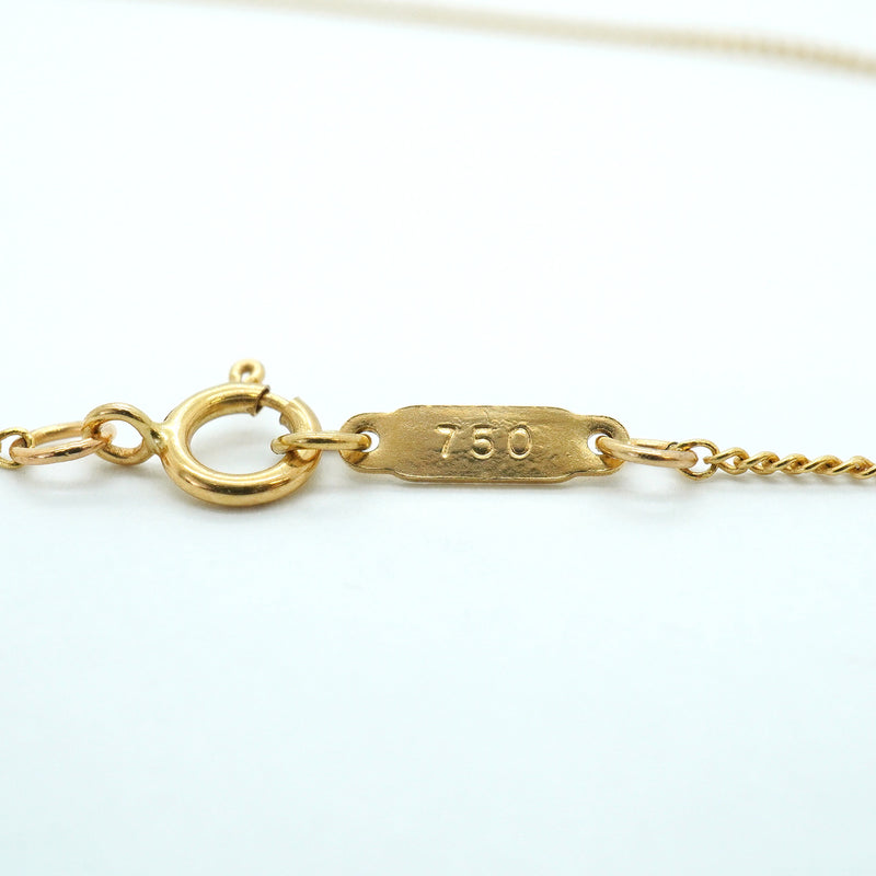 【6jgb0759】ティファニー ネックレス キス アラウンド K18YG イエローゴールド パール【中古】レディース