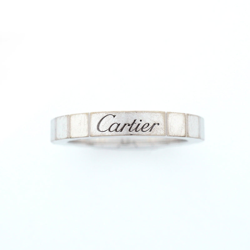 【6jgb0765】カルティエ リング ラニエール K18WG ホワイトゴールド ＃51【中古】レディース