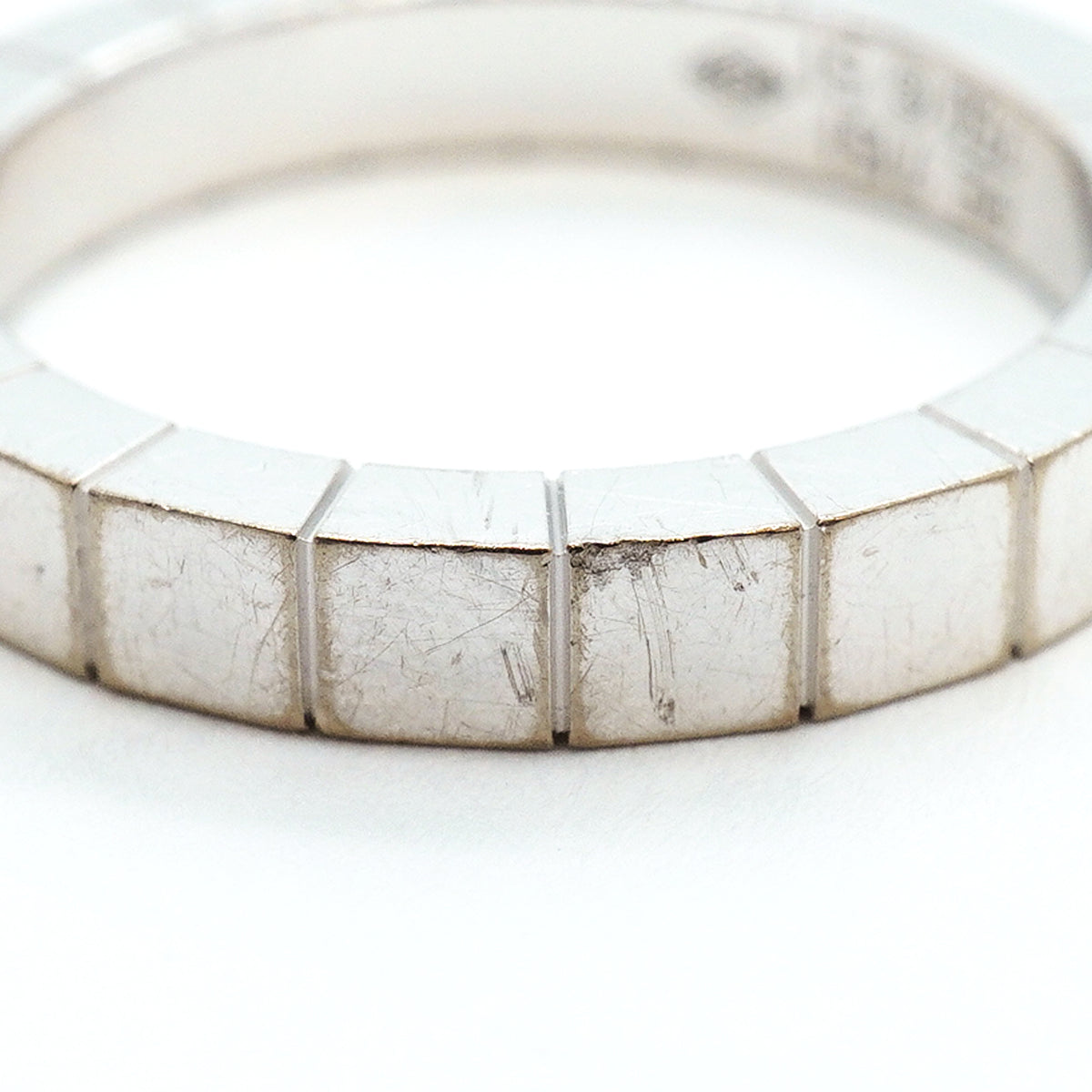 【6jgb0765】カルティエ リング ラニエール K18WG ホワイトゴールド ＃51【中古】レディース