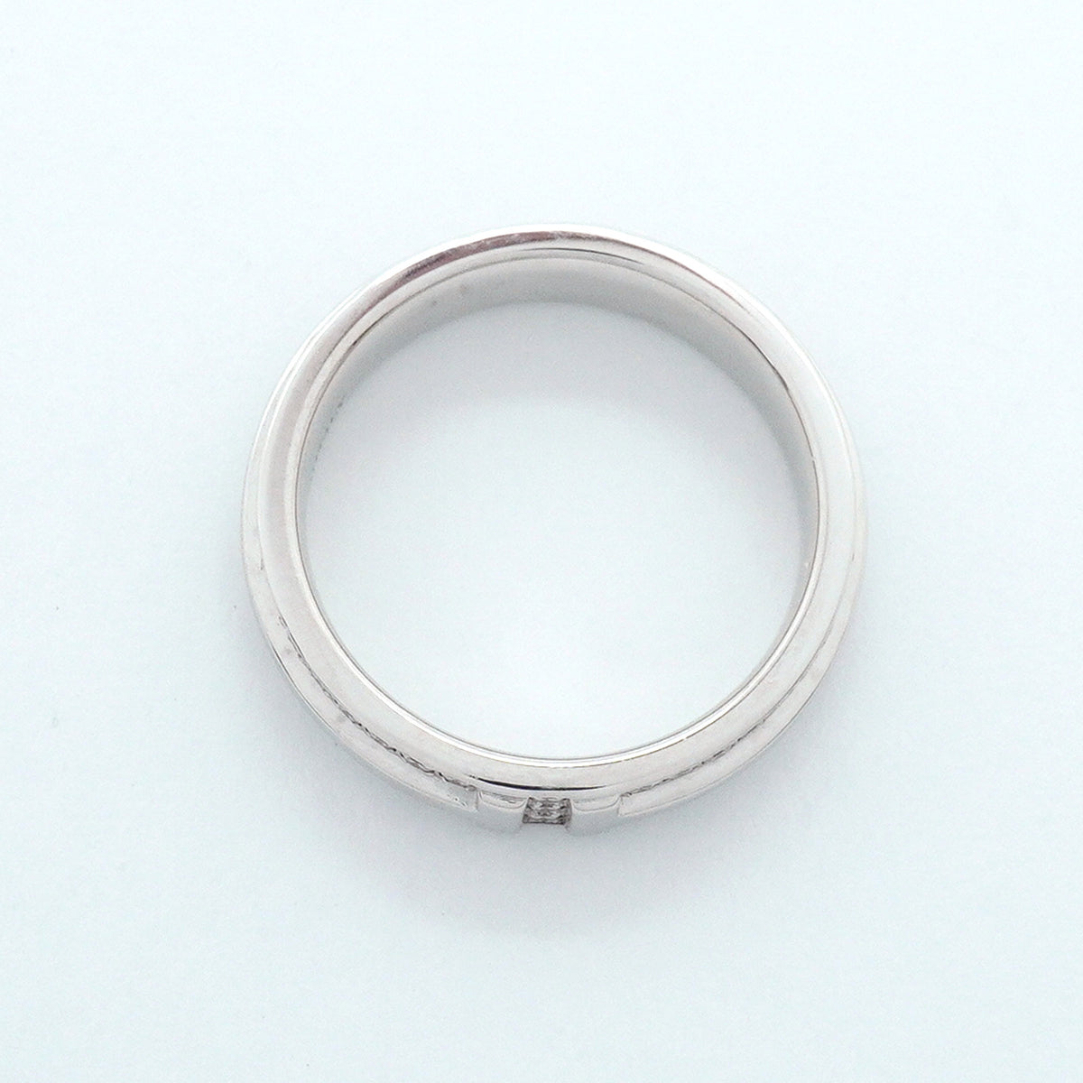 【6jgb0766】ティファニー リング Tナロー K18WG ホワイトゴールド ダイヤモンド 6.5号【中古】レディース