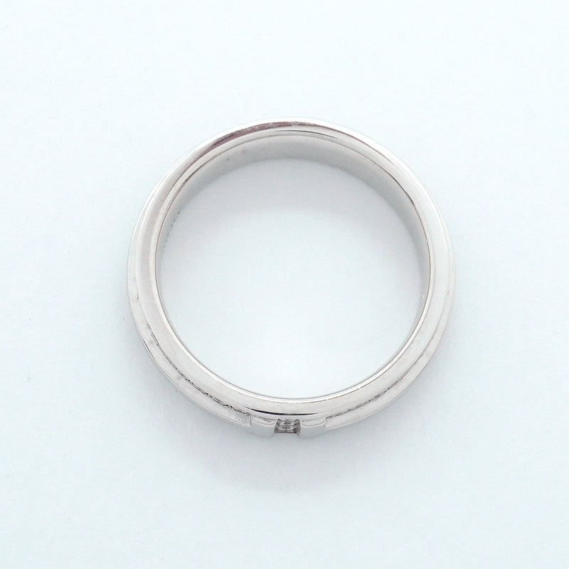 【6jgb0766】ティファニー リング Tナロー K18WG ホワイトゴールド ダイヤモンド 6.5号【中古】レディース