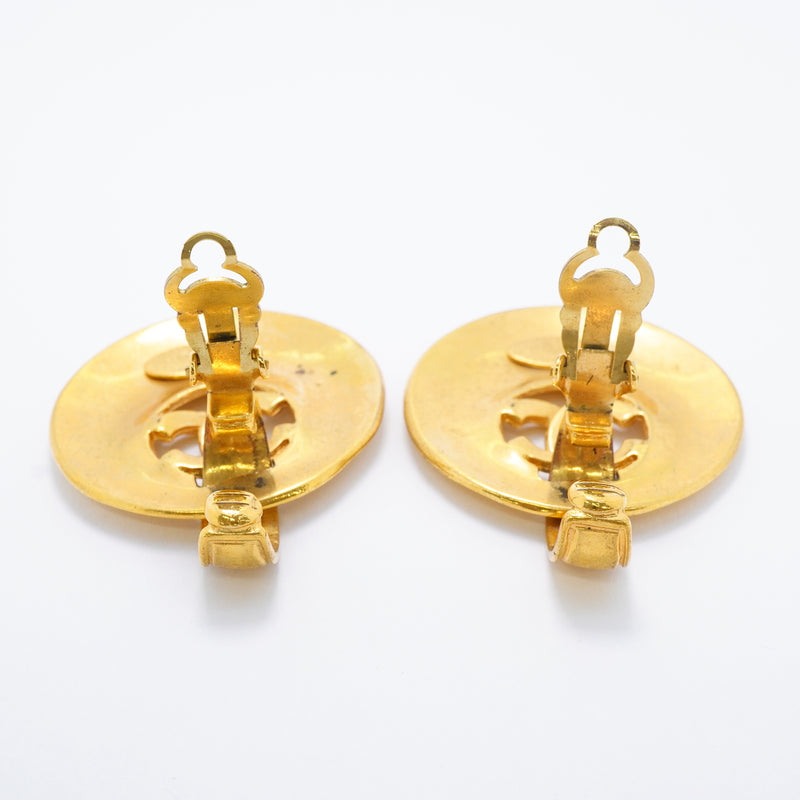 【6jgb0776-k】シャネル イヤリング ヴィンテージ ココマーク GPメッキ ゴールド【中古】レディース
