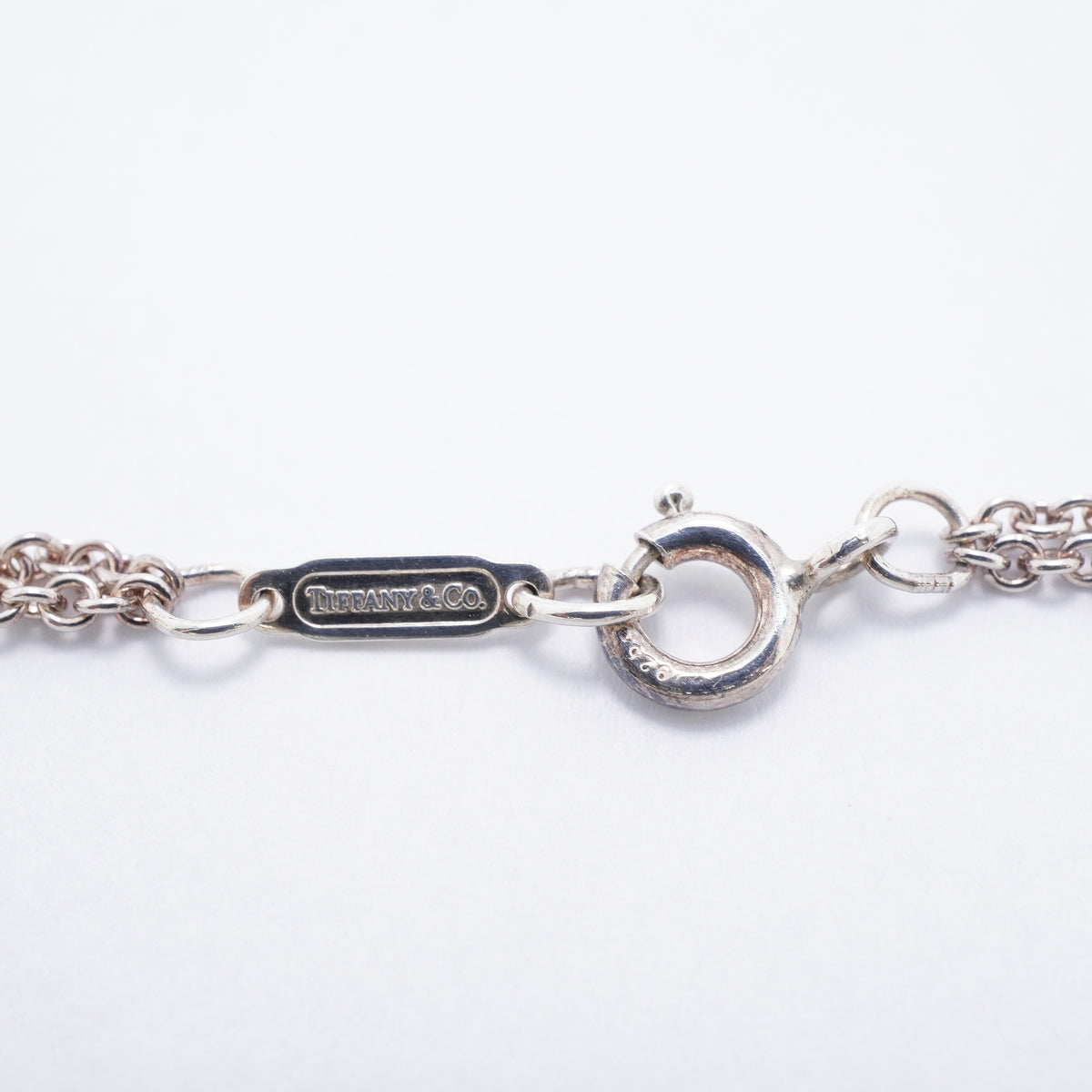 【6jgb0777-k】ティファニー ネックレス インフィニティ ダブルチェーン シルバー925【中古】レディース