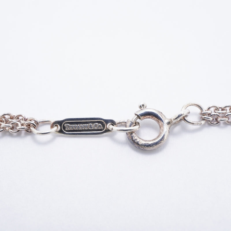 【6jgb0777-k】ティファニー ネックレス インフィニティ ダブルチェーン シルバー925【中古】レディース