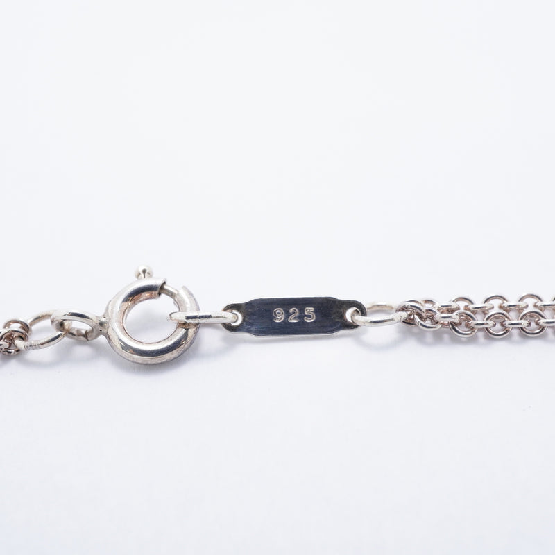 【6jgb0777-k】ティファニー ネックレス インフィニティ ダブルチェーン シルバー925【中古】レディース