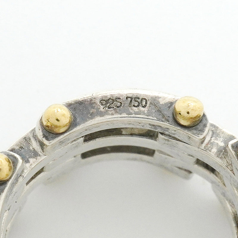 【6jgb0780】ティファニー リング ゲート K18YG イエローゴールド シルバー925 12号【中古】レディース