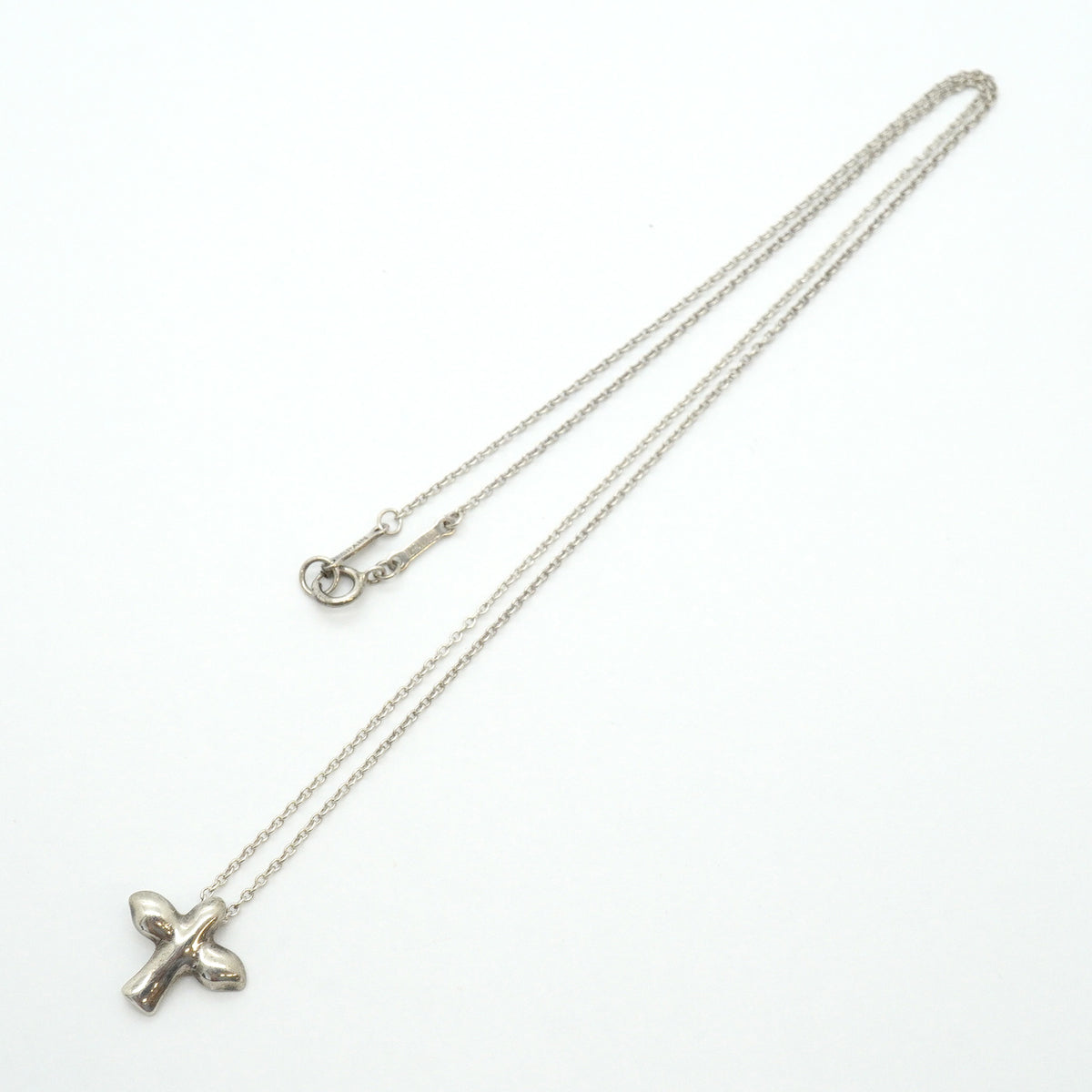 【6jgb0781】ティファニー ネックレス バードクロス シルバー925【中古】レディース