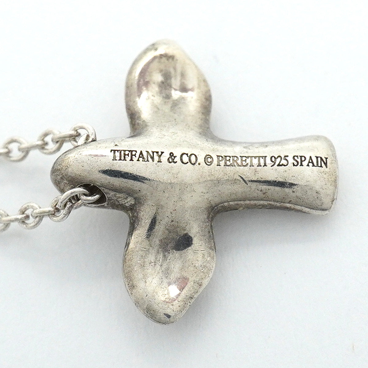 【6jgb0781】ティファニー ネックレス バードクロス シルバー925【中古】レディース