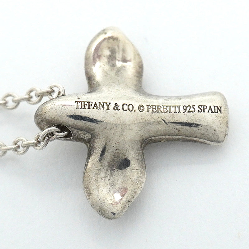 【6jgb0781】ティファニー ネックレス バードクロス シルバー925【中古】レディース