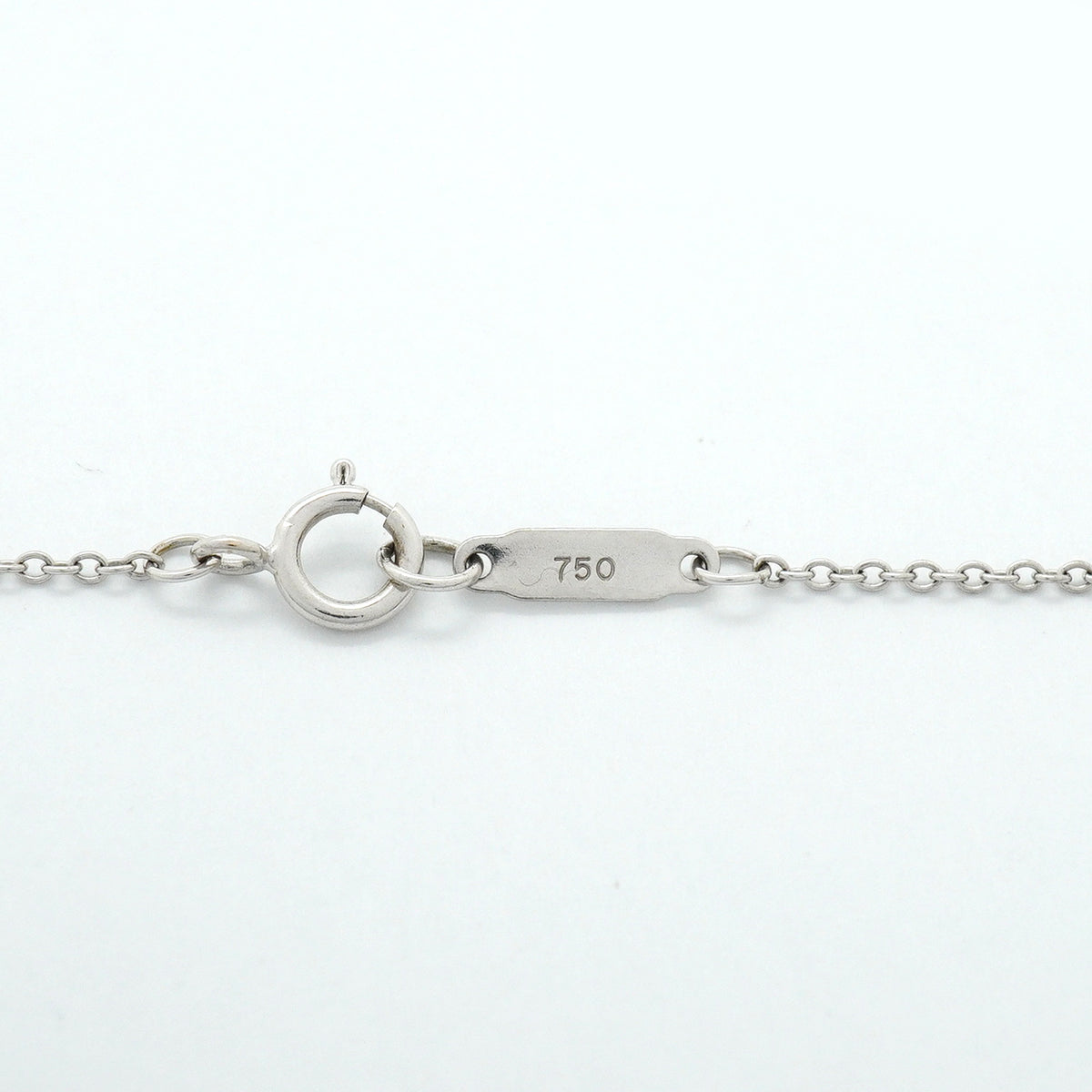 【6jgb0783】ティファニー ネックレス メトロ/ホースシュー K18WG ホワイトゴールド ダイヤモンド【中古】レディース