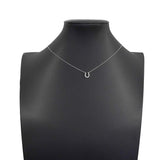 【6jgb0783】ティファニー ネックレス メトロ/ホースシュー K18WG ホワイトゴールド ダイヤモンド【中古】レディース