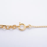 【6jgb0797-k】クリスチャンディオール ネックレス GPメッキ ラインストーン ゴールド【中古】レディース