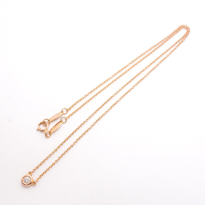 【6jgb0808】ティファニー ネックレス バイザヤード 1PD K18PG ピンクゴールド ダイヤモンド【中古】レディース