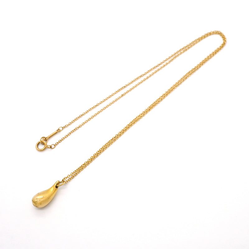 【6jgb0814】ティファニー ネックレス ティアドロップ K18YG イエローゴールド【中古】レディース