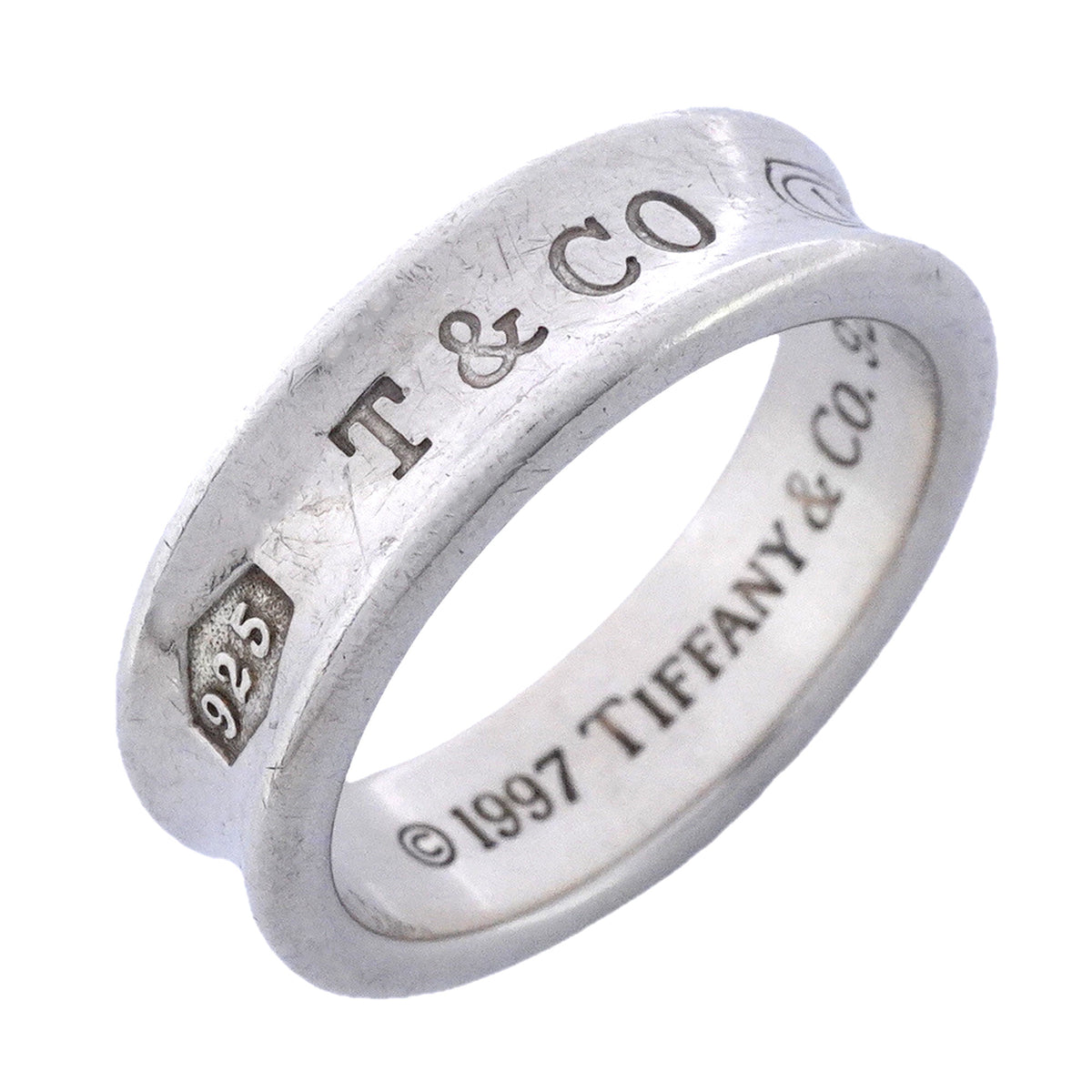 【6jgb0820-k】ティファニー リング ナロー シルバー925 21号【中古】メンズ