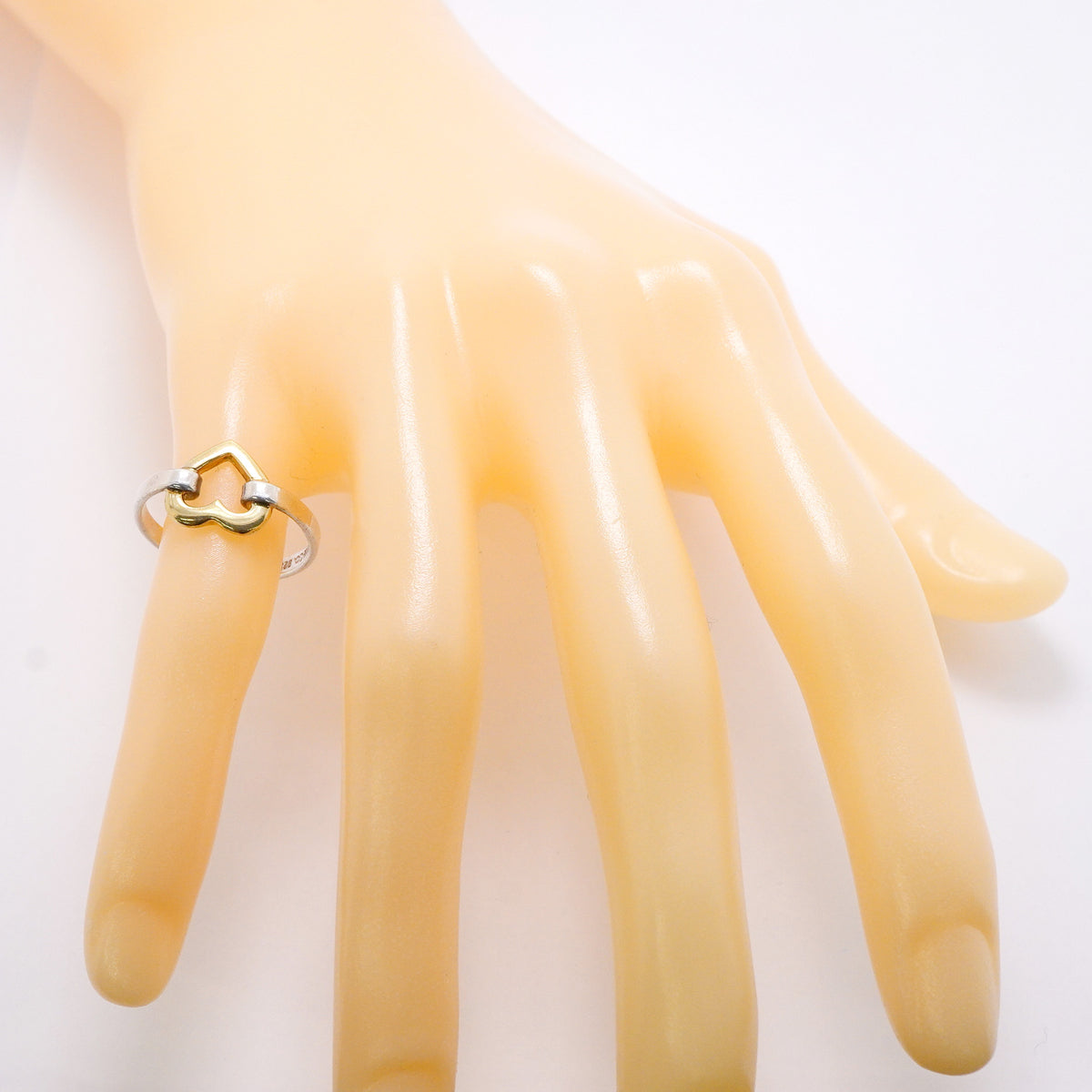 【6jgb0826-k】ティファニー リング ハート/コンビ K18YG イエローゴールド シルバー925 12号【中古】レディース