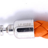 【6jgb0827-k】エルメス ブレスレット ゴリアテ メタル レザー シルバー オレンジ【中古】レディース