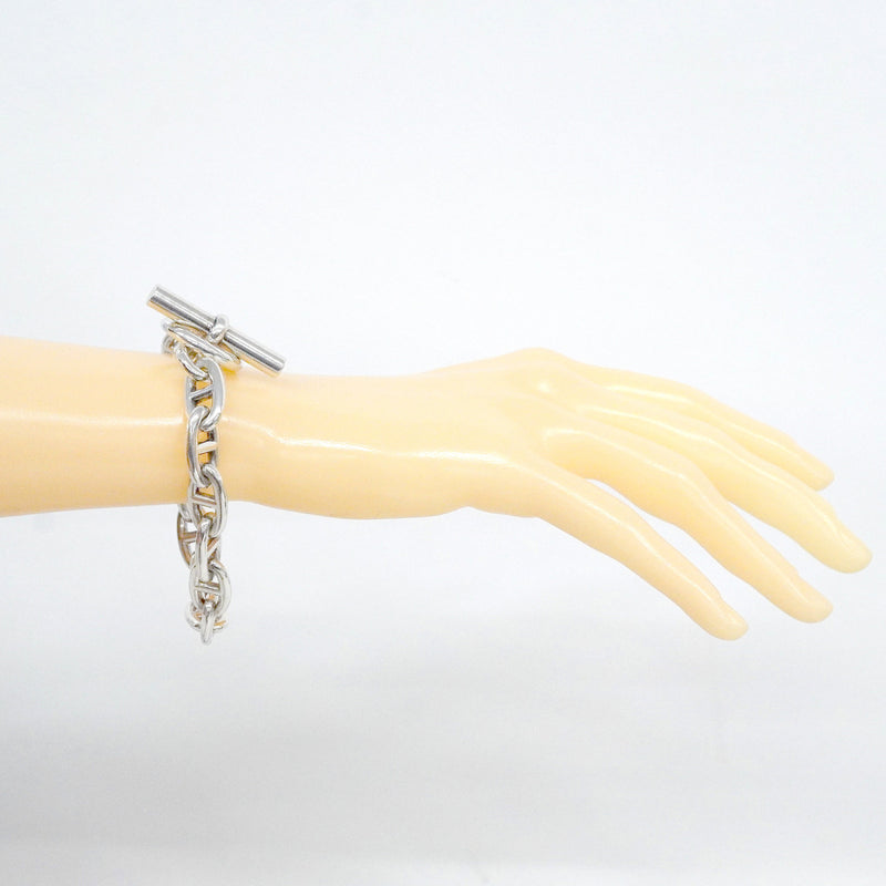 【6jgb0829-k】エルメス ブレスレット シェーヌダンクル GM 14コマ シルバー925【中古】メンズ レディース ユニセックス