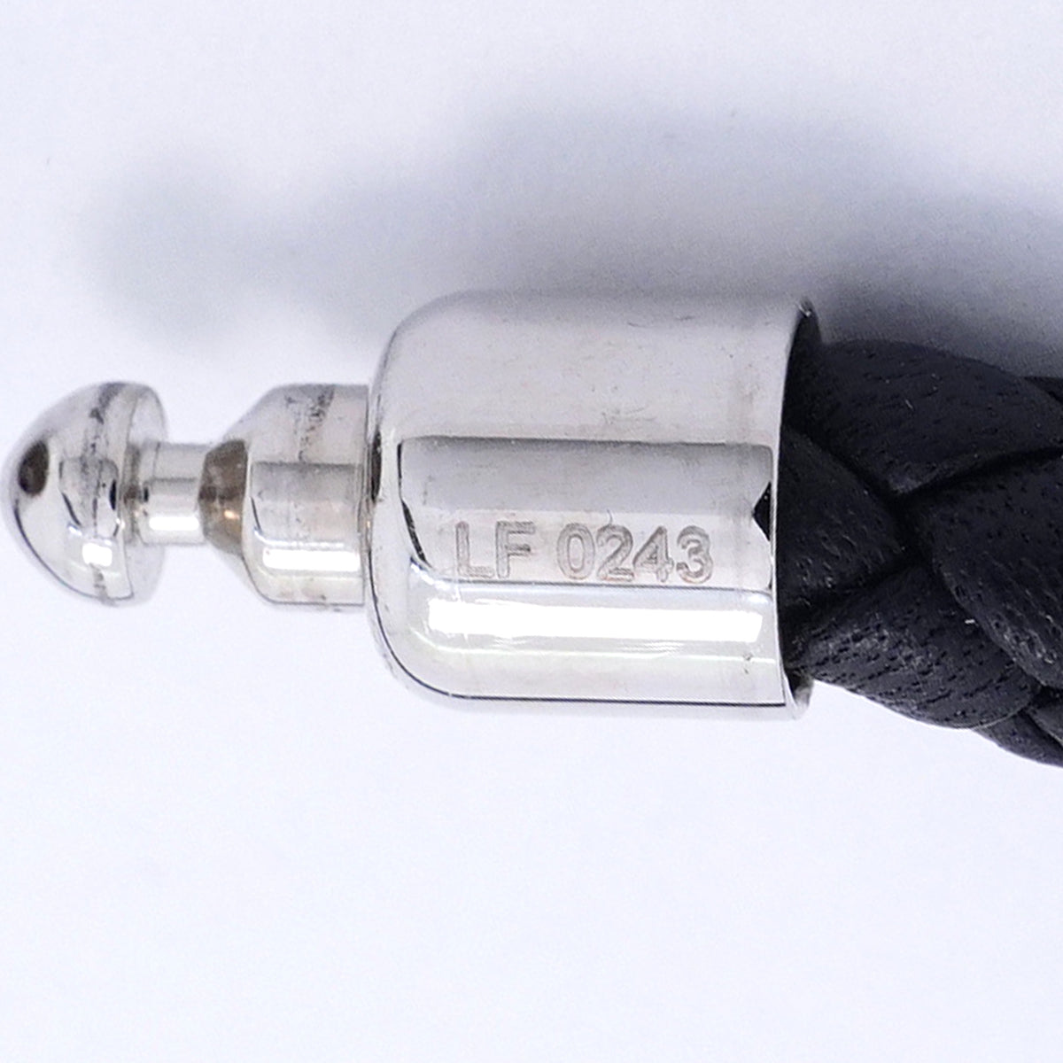【6jgb0830-k】エルメス ブレスレット ゴリアテ メタル レザー ブラック シルバー【中古】レディース