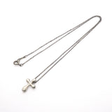 【6jgb0833-k】ティファニー ネックレス スモールクロス シルバー925【中古】レディース