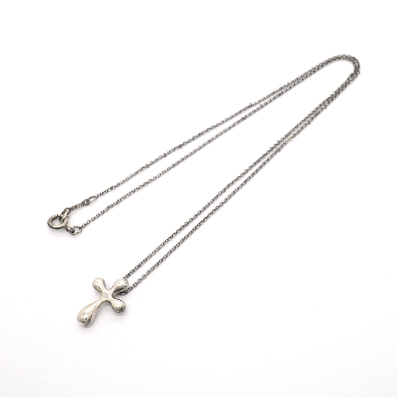 【6jgb0833-k】ティファニー ネックレス スモールクロス シルバー925【中古】レディース