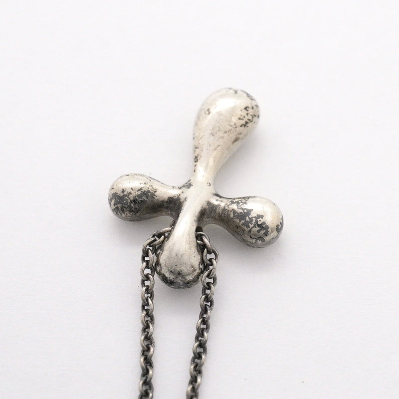 【6jgb0833-k】ティファニー ネックレス スモールクロス シルバー925【中古】レディース