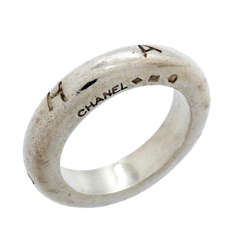 【6jgb0845】シャネル リング シャネルロゴ シルバー925 12.5号【中古】レディース