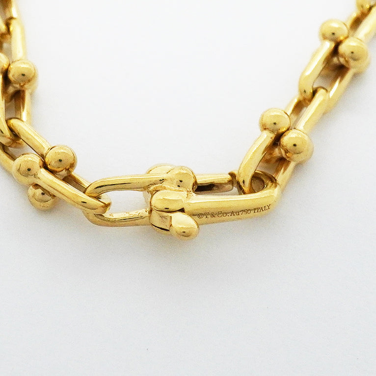 【6jgb0846】ティファニー ブレスレット ハードウェア/マイクロリンク K18YG イエローゴールド【中古】レディース
