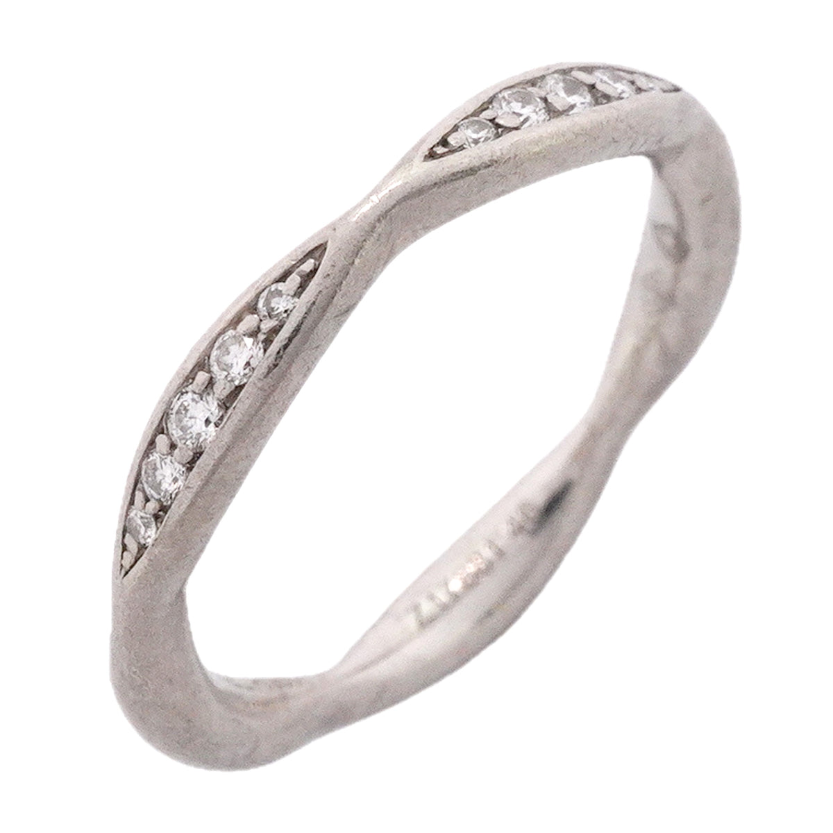 【6jgb0859】シャネル リング カメリア Pt950 プラチナ ダイヤモンド ＃46【中古】レディース
