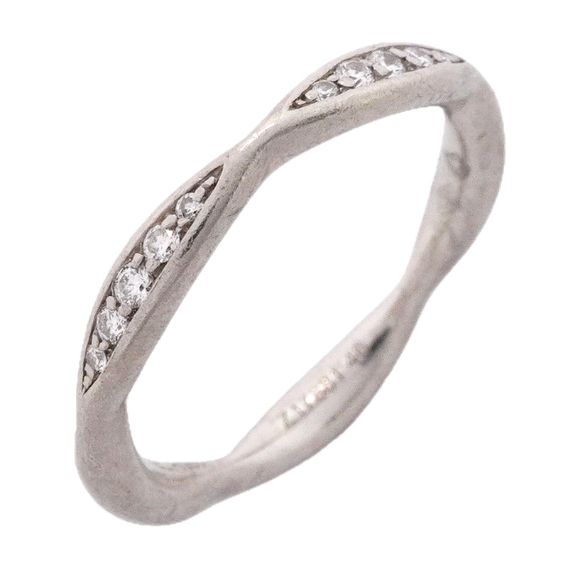 【6jgb0859】シャネル リング カメリア Pt950 プラチナ ダイヤモンド ＃46【中古】レディース