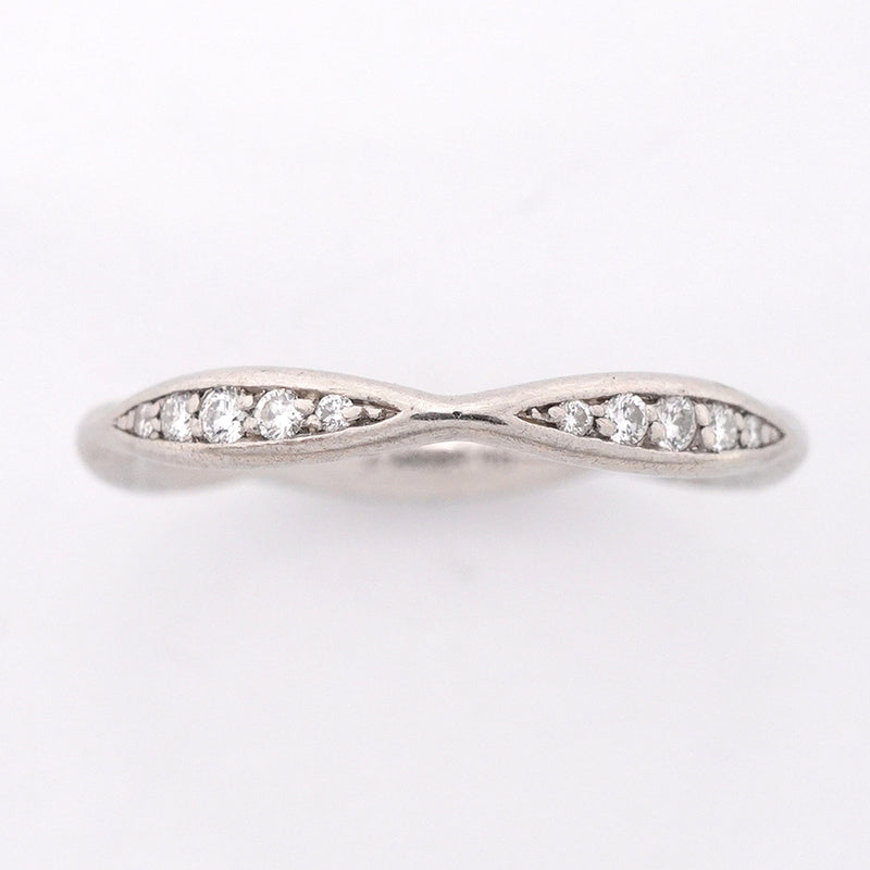 【6jgb0859】シャネル リング カメリア Pt950 プラチナ ダイヤモンド ＃46【中古】レディース