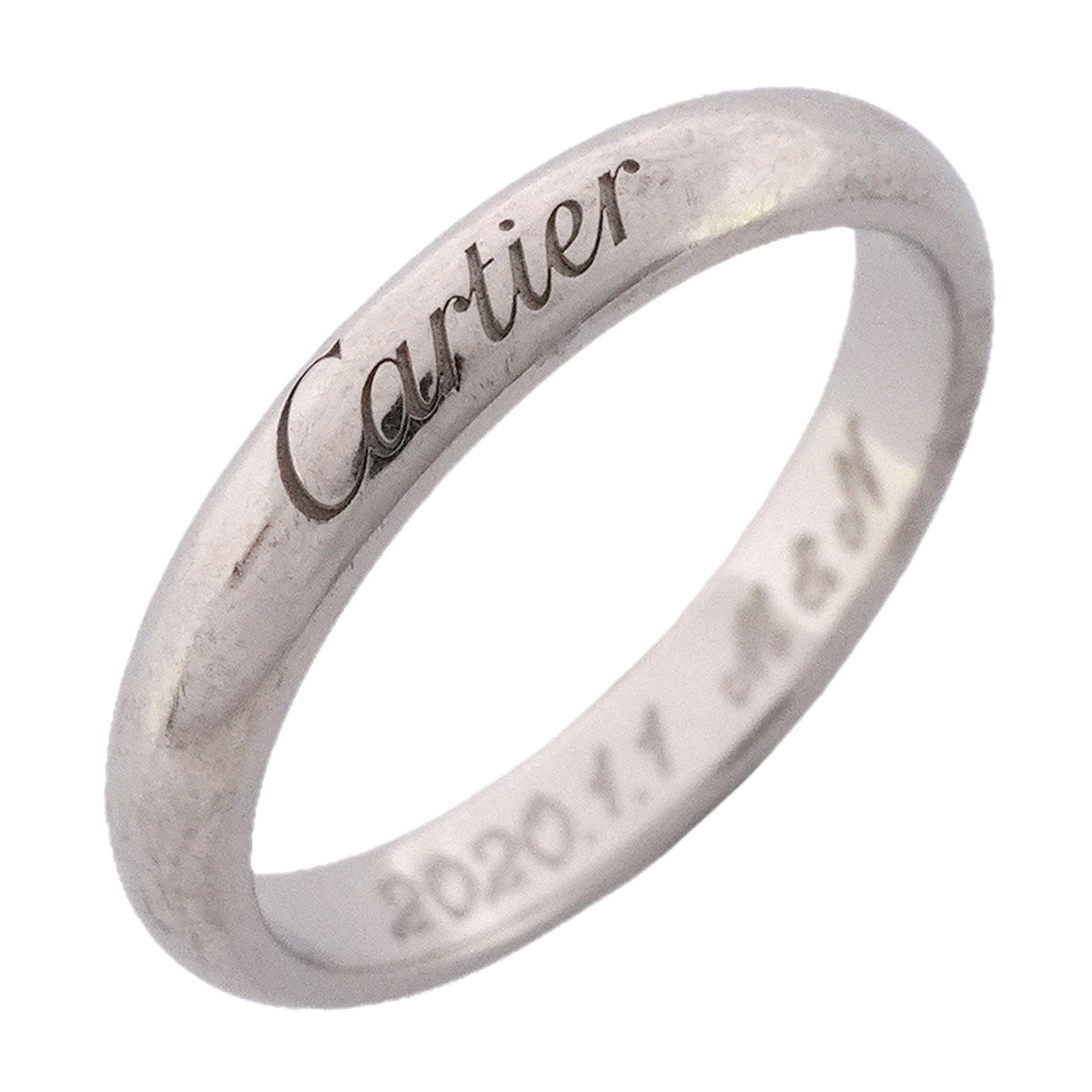 【6jgb0860】カルティエ リング Cドゥ Pt950 プラチナ ＃49【中古】レディース