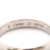 【6jgb0860】カルティエ リング Cドゥ Pt950 プラチナ ＃49【中古】レディース