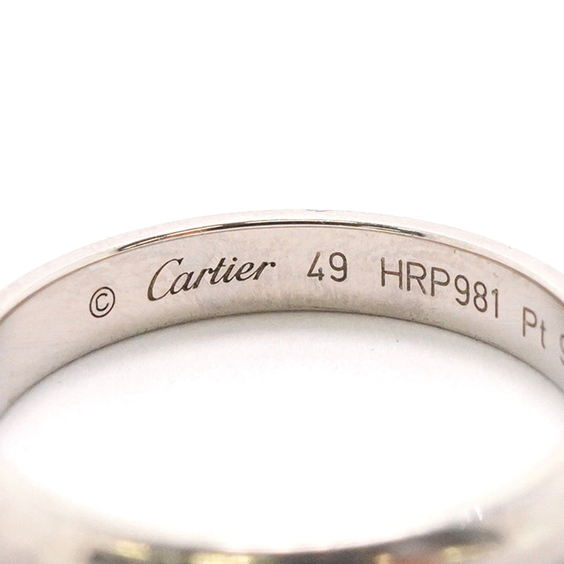 【6jgb0860】カルティエ リング Cドゥ Pt950 プラチナ ＃49【中古】レディース