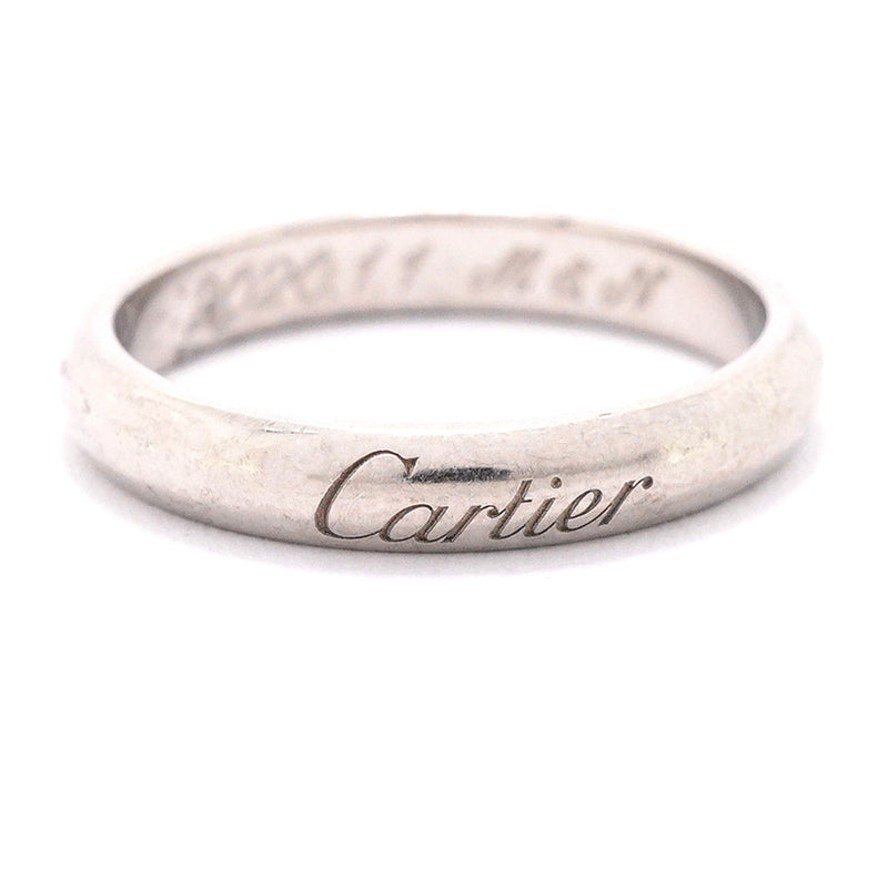 【6jgb0860】カルティエ リング Cドゥ Pt950 プラチナ ＃49【中古】レディース