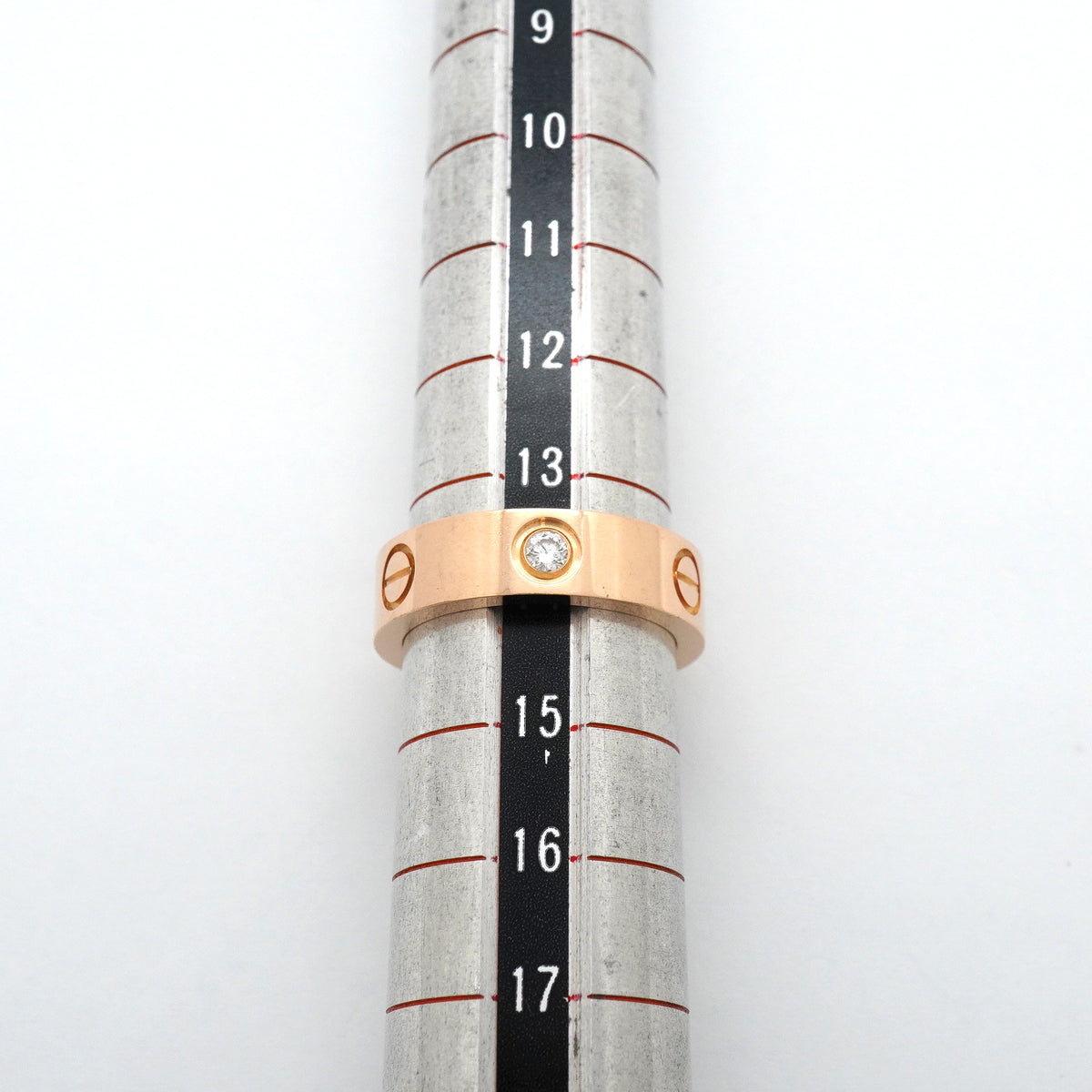 【6jgb0864】カルティエ リング ラブ 3PD K18PG ピンクゴールド ダイヤモンド ＃54【中古】レディース
