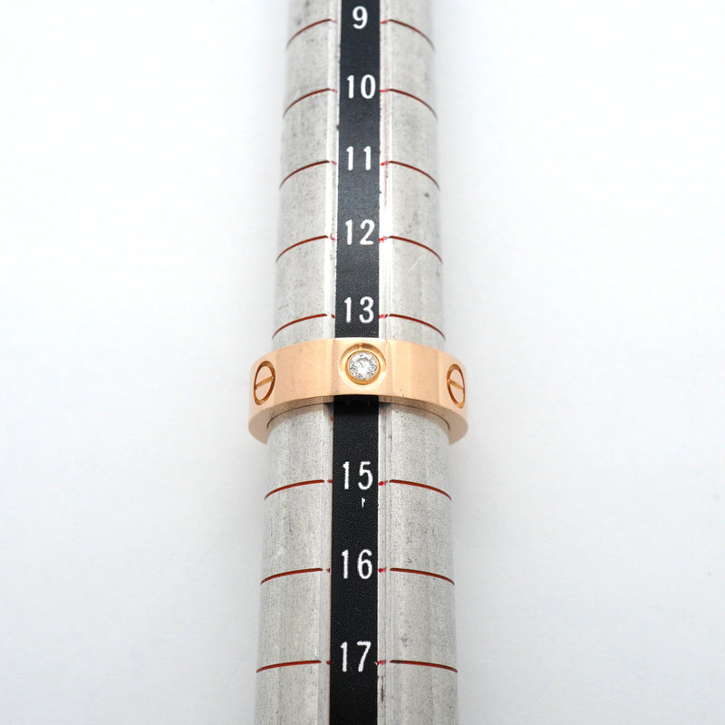 【6jgb0864】カルティエ リング ラブ 3PD K18PG ピンクゴールド ダイヤモンド ＃54【中古】レディース